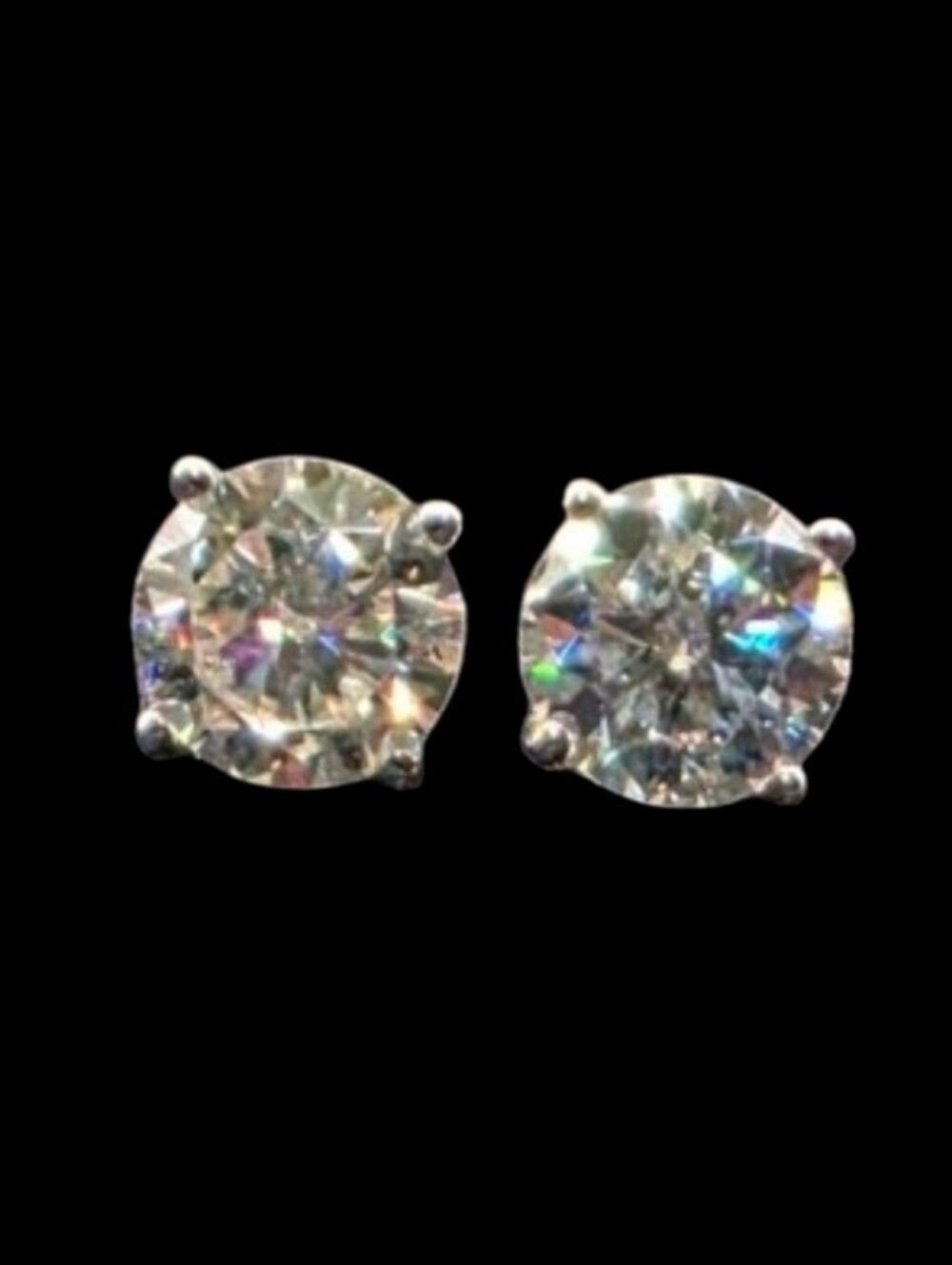 1.60 CTW Moissanite Stud Earrings • .925 Sterling Silver 6 mm Round Luxury